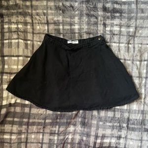 American Apparel Flared Black Jean Skirt